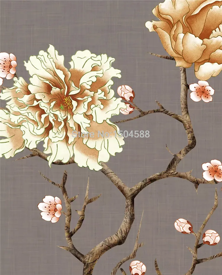 Papel de parede foto 3d flores e