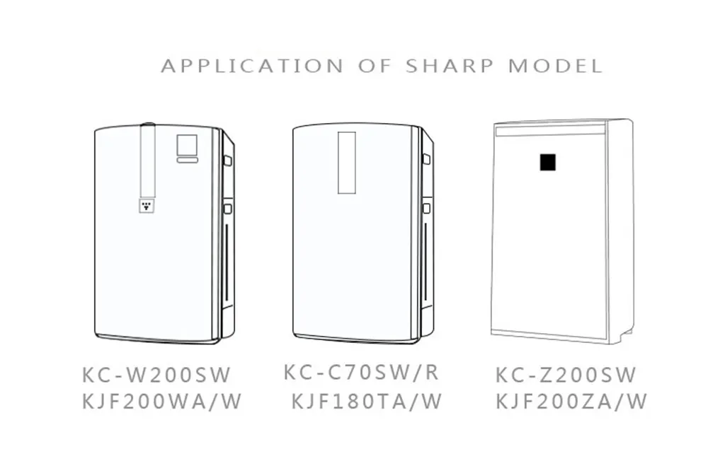 3 шт приспособление для Воздухоочистители KC-w200sw KC-z200sw KC-c70sw/R KJF200wa KJF200WA/W KJF180TA пылевой фильтр HEPA Воздухоочистители Запчасти