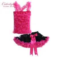 Cutestyles New Design Ball Gown Girl Tutu Girl Set With Ribbon Petty Girls Ballet Children Clothing TC21219-01