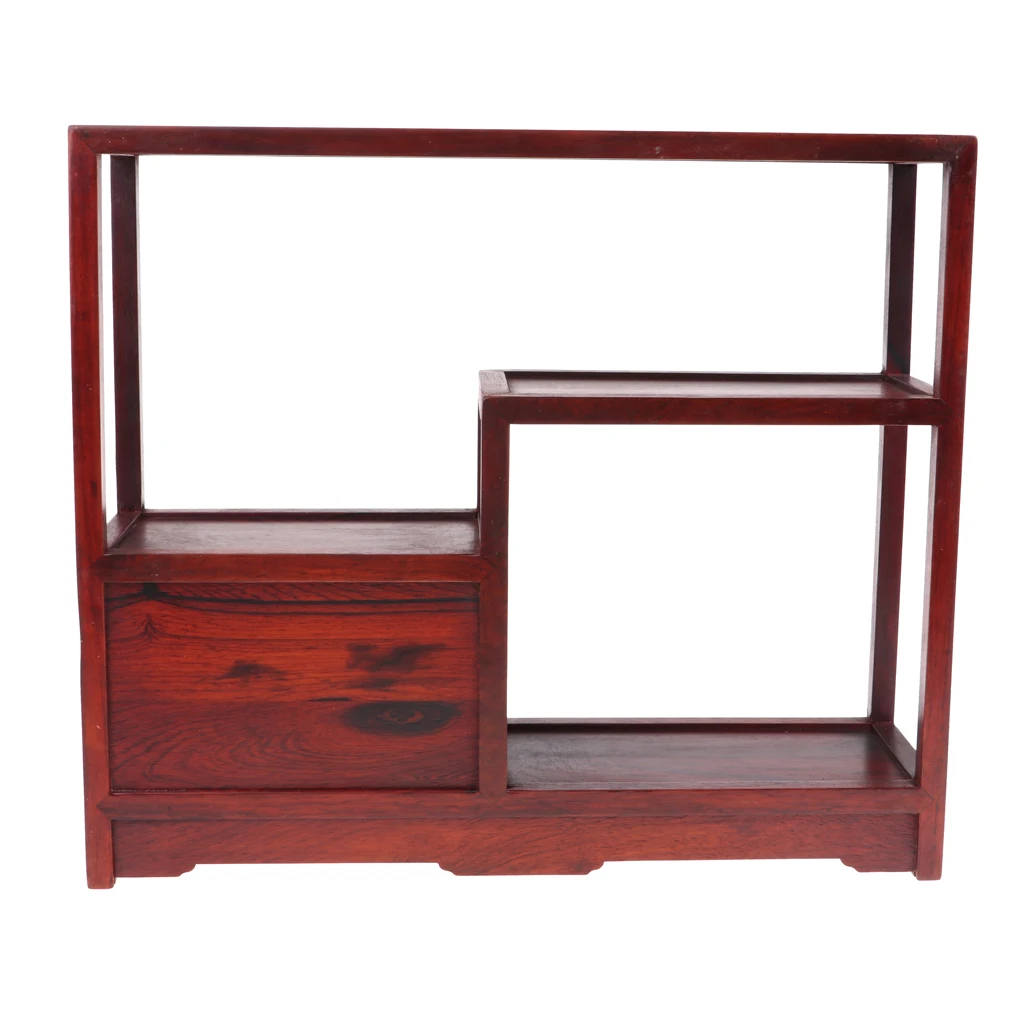 

1/6 Scale Dolls House Miniature Rosewood Multi-treasure Cabinet Model Furniture Toy for 12'' Action Figure Dolls Accessories