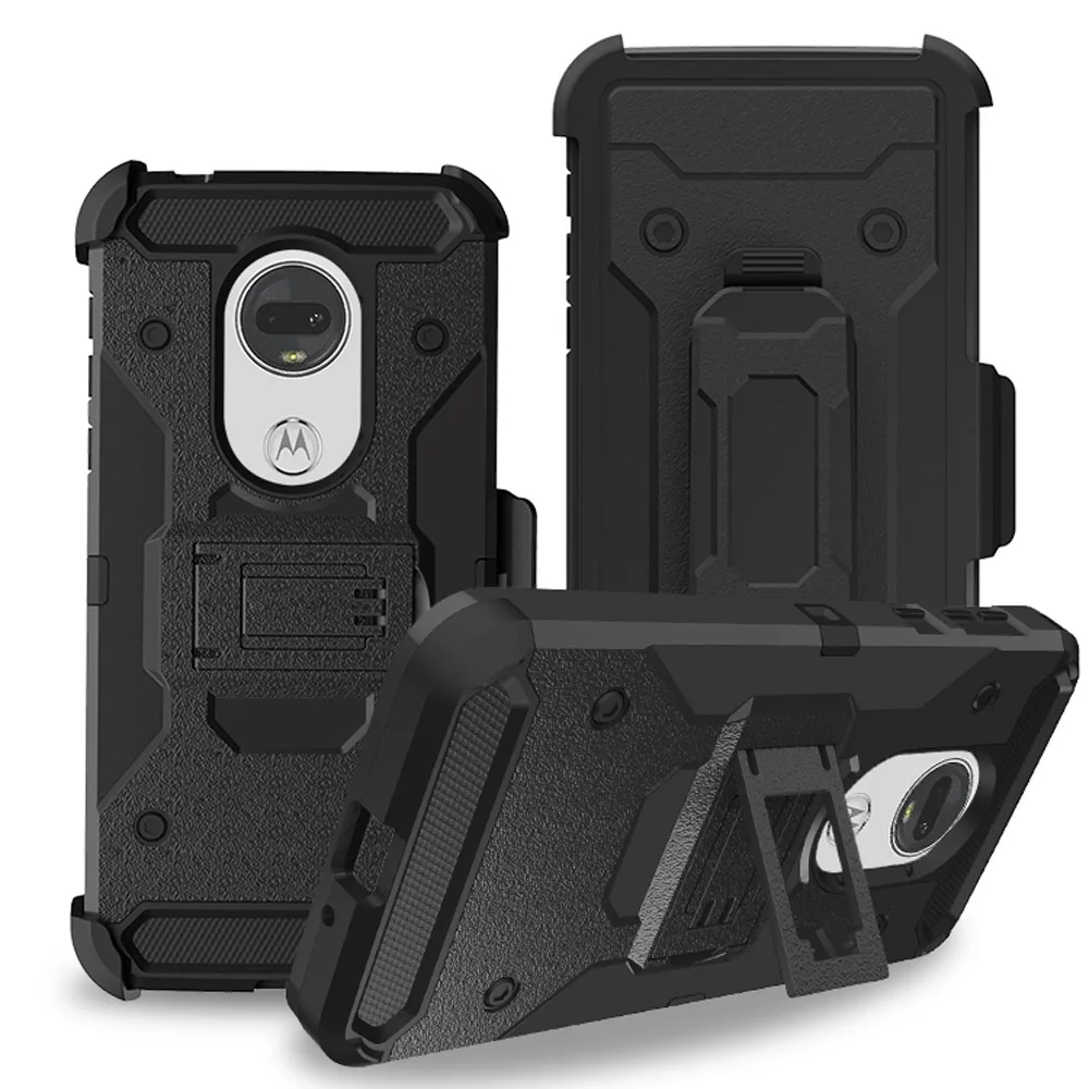 

For Motorola Moto G7 Power/G7 Supra XT1955/G7 Play Armor Case Belt Clip Holster Shockproof Cover LG G8 ThinQ/LG V50/K40