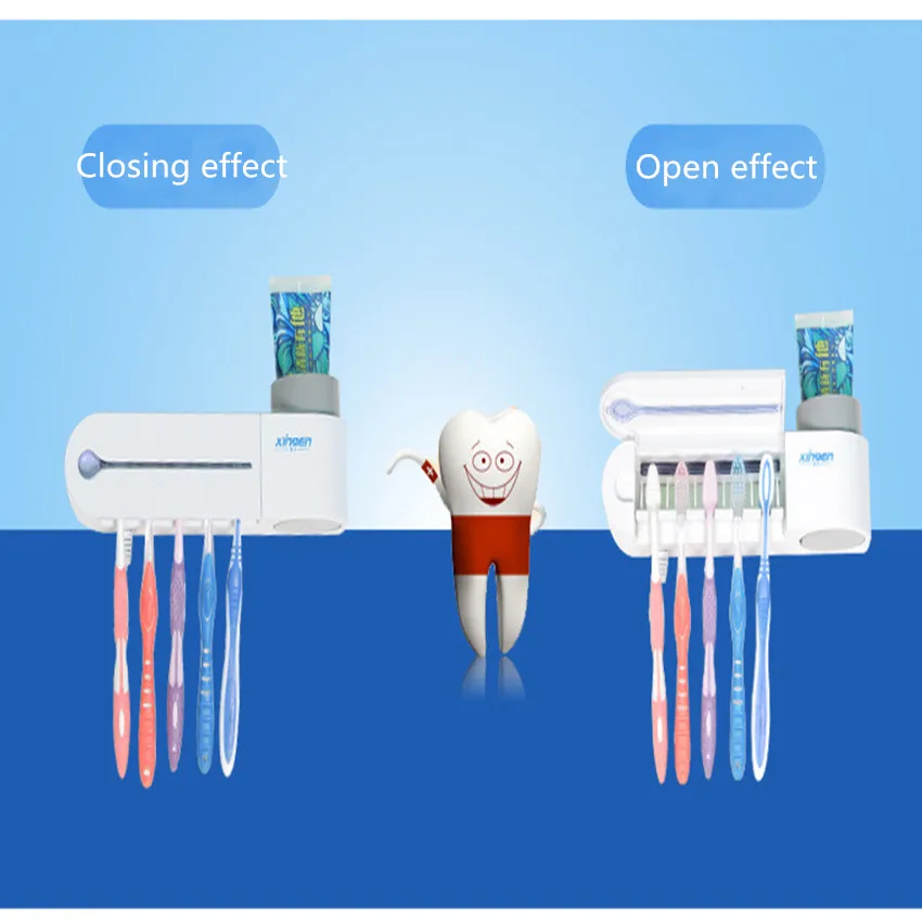 Новая креативная Автоматическая ультрафиолетовая Зубная щетка дезинфекция стерилизатор сушилка портативная присоска очиститель зубной щетки