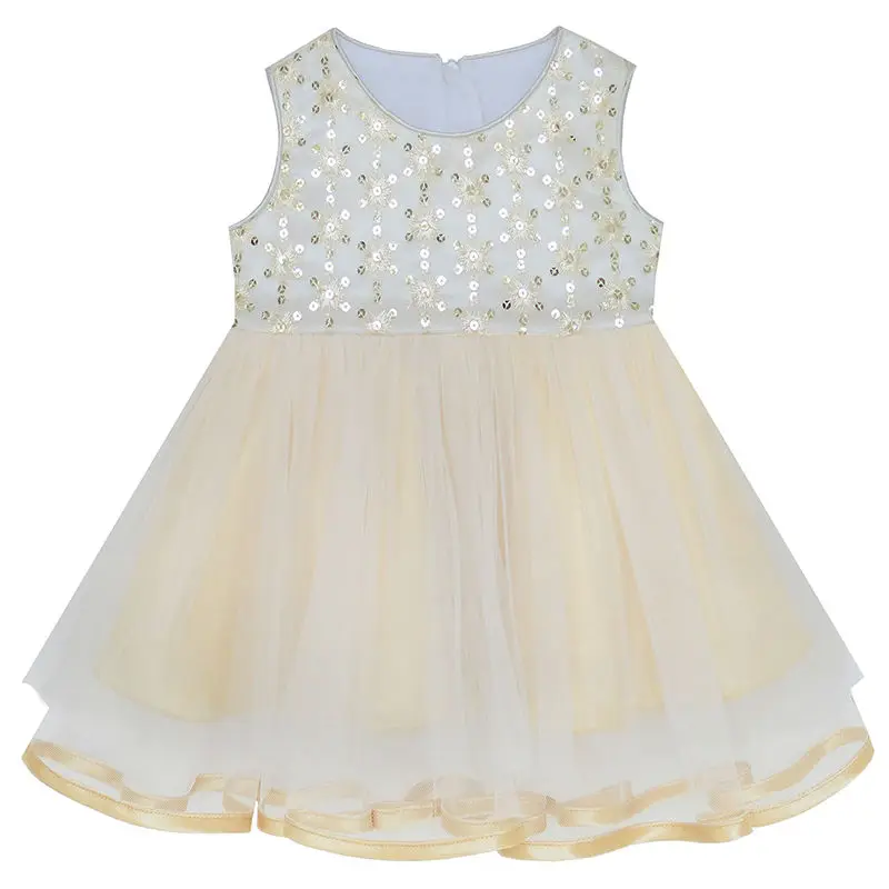 Baby Flower Girl Dress Sparkling Lace Sequin Pageant Wedding Birthday 2018 Summer Princess Party Size 6M-24M