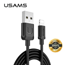 USAMS 1m USB Cable for iPhone IOS 11 10 9 2A Fast Charger Usb Charging Cable for iPhone X 8 7 6s 5s plus iPad Data sync Cable