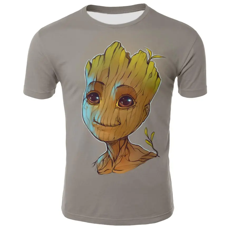 

Man's T-shirt 2019 Summer Hip Hop Men's T-shirts Superhero I AM GROOT Anime T-shirt Avengers Infinity War Streetwear T Shirt Men