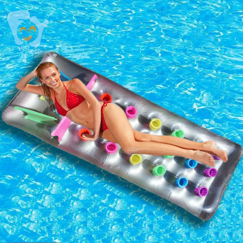 

Inflatable 18 Holes With Pillow Lounger Inflatable Water Beach Toys Pool Fun Swimming Float Mattress