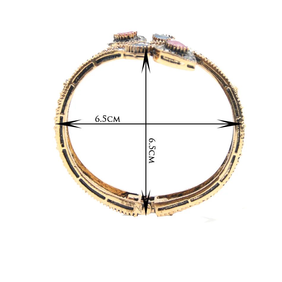 Винтажный женский браслет в форме сердца, браслет из турецкой смолы, ювелирные изделия в виде цветка, манжета, античное золото, полимерный этнический браслет, Pulseiras Feminino