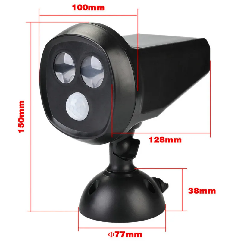 Sensor de Movimento Água de Segurança ao ar Ip65 à Prova Parede Solar Projector Night Light d' Livre Iluminação Noturna Luz Pir Led 8 Cheap ip65 light