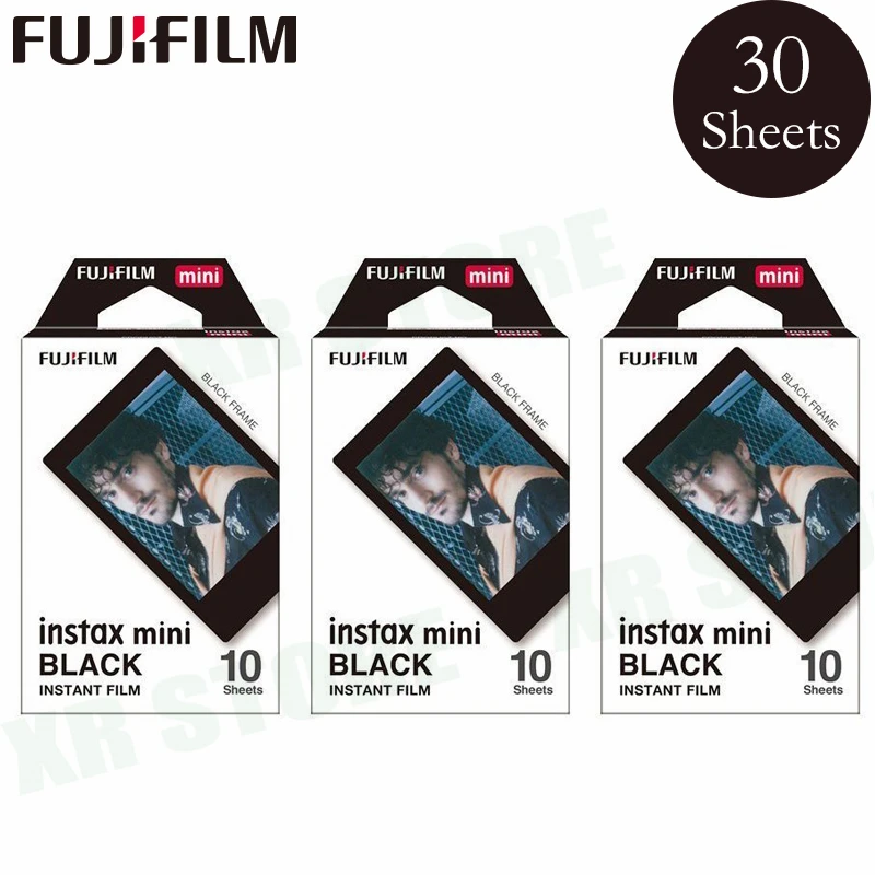 

Fujifilm Instax Mini 8 9 Film Black frame Fuji Instant Photo Paper 30 Sheets For 70 7s 50s 50i 90 25 Share SP-1 2 Camera
