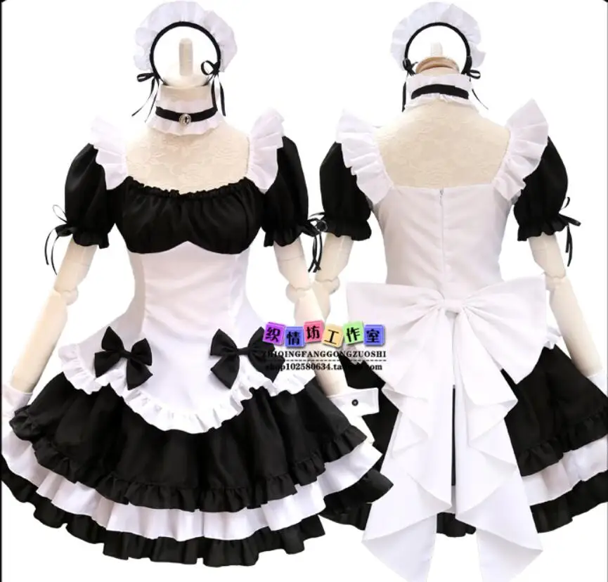 

Game Miracle Nikki Cosplay Nikki Cos Sweet and lovely kawaii dress maid loaded Lolita dress Costume