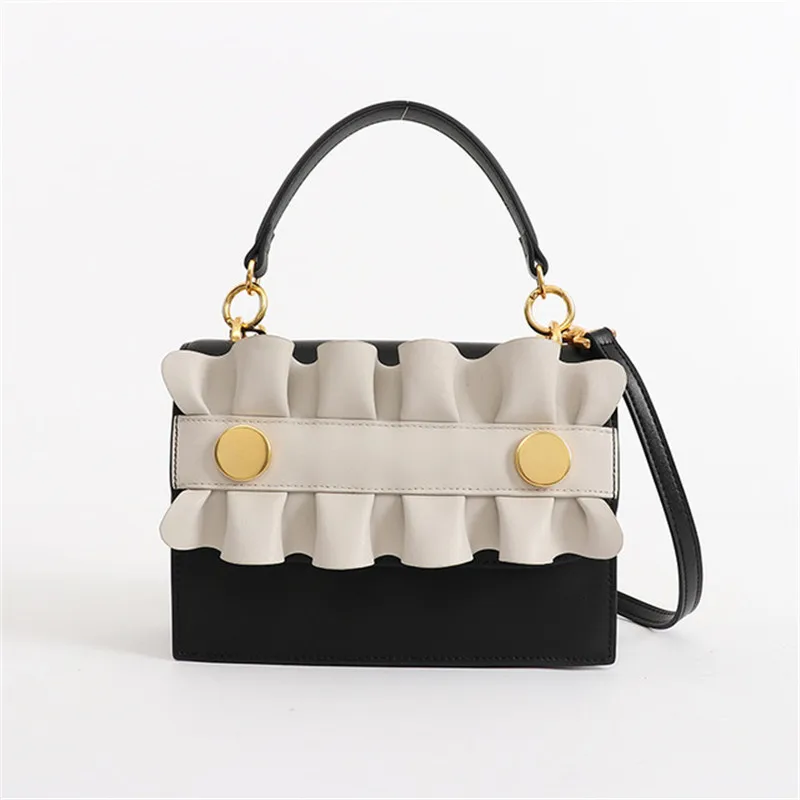 

New Arrival Fashion Women's Handbag Genuine Leather Shoulder Bag Beauty Appliques Patchwork Crossbody Bag Elegance