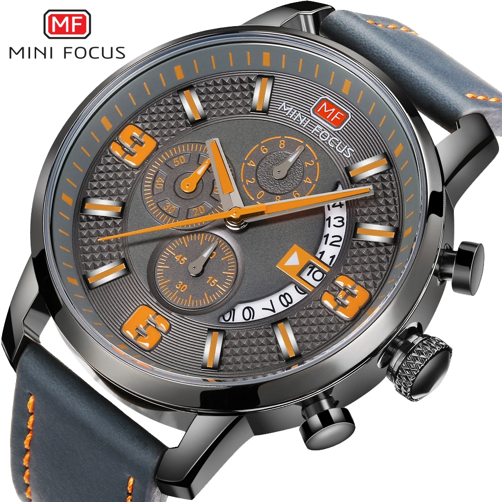 

Top Brand Luxury Chronograph Quartz Watch Men Sports Watches Military Army Male Wrist Watch Clock MINI FOCUS relogio masculino