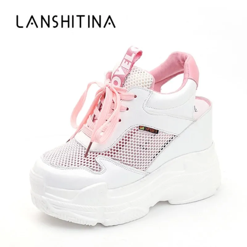 Casual Shoes Women's Flats Shoes Mesh Breathable Platform Wedge Heels Shoes 11cm Summer Sneakers Zapatillas Deportivas Mujer Casual Shoes Women's Flats Shoes Mesh Breathable Platform Wedge Heels Shoes 11cm Summer Sneakers Zapatillas Deportivas Mujer