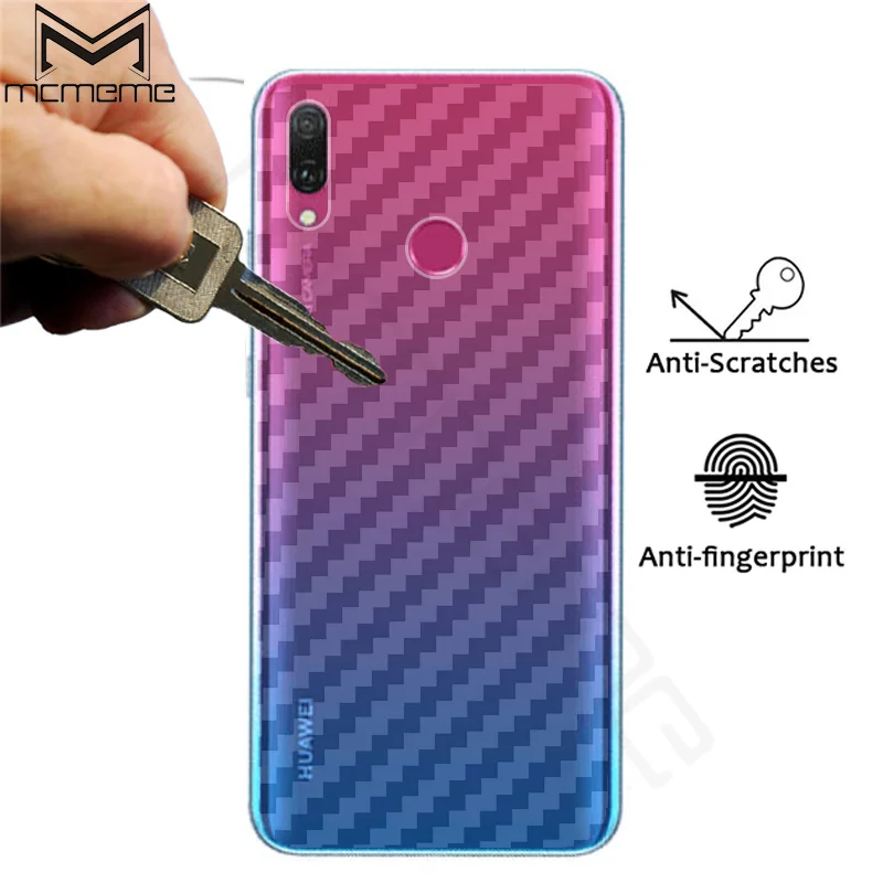3D задняя крышка из углеродного волокна для Huawei Y9 2019 Y6 Pro защитная пленка полное