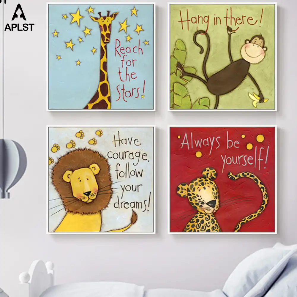 animal canvas for nursery