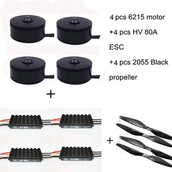 

4PCS 6215 170kv Brushless Outrunner Motor with HV 80A ESC 2055 Propeller for RC Aircraft Plane Multi-copter