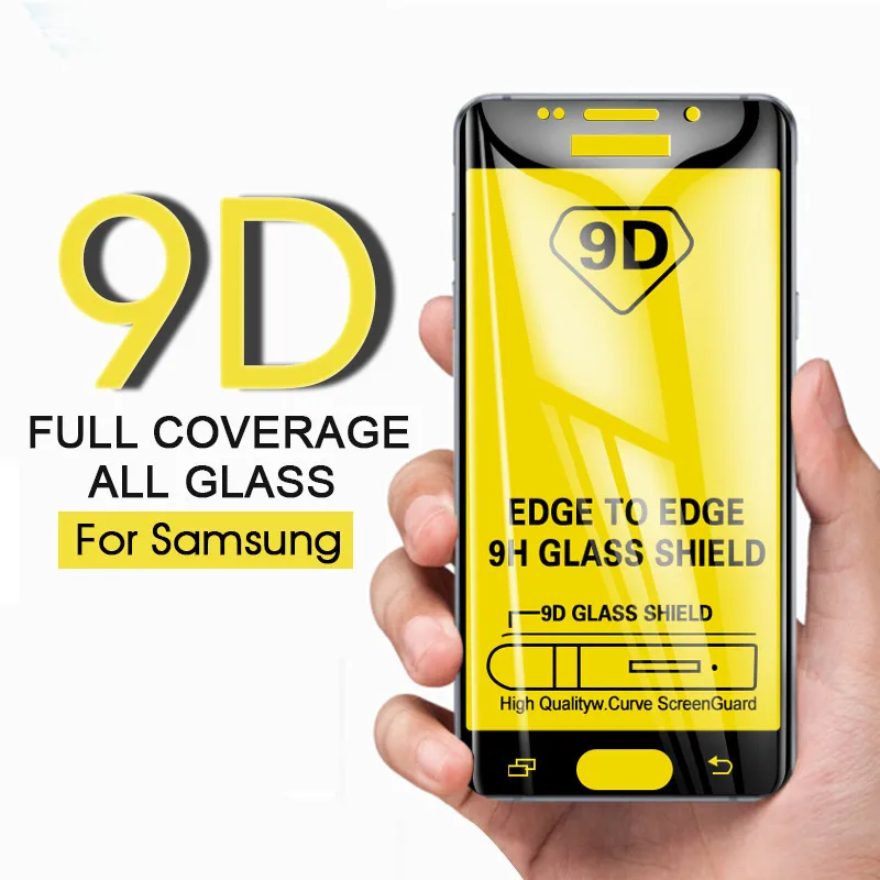 

10Pcs 9D Full Curved Tempered Glass For Samsung J3 J5 J7 Pro 2017 J330F J530F J730F J2 Prime Screen Protector Protective Film