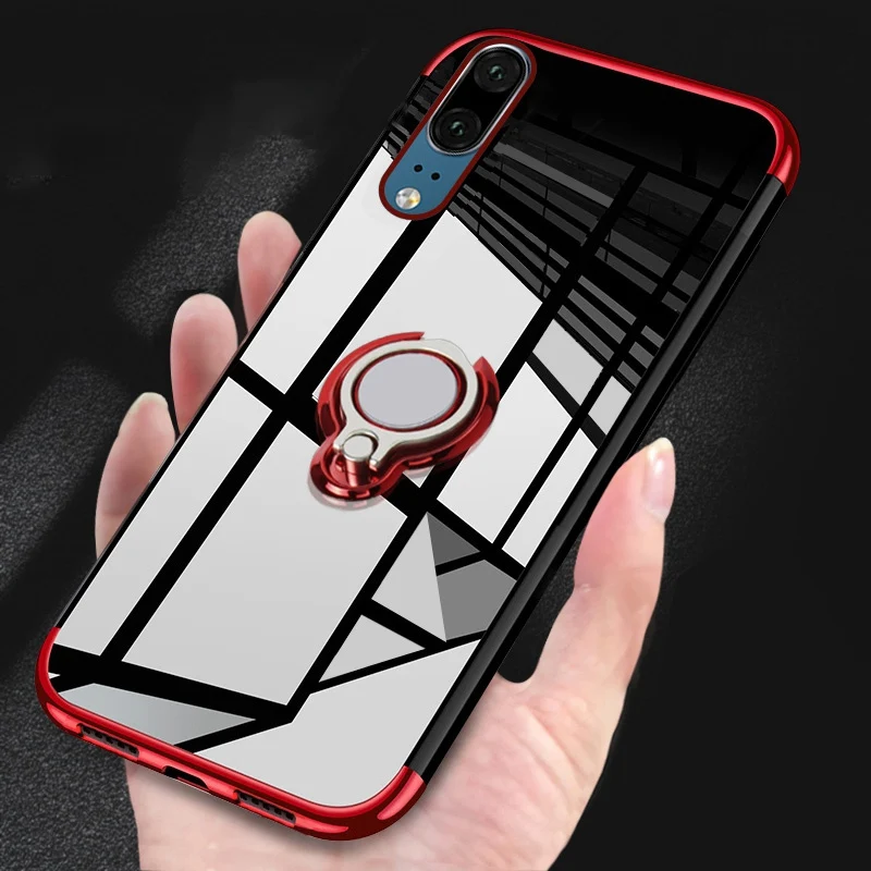 Чехол подставка с кольцом на палец для Huawei P20 Pro lite Honor 9 8X 360 магнитный держатель