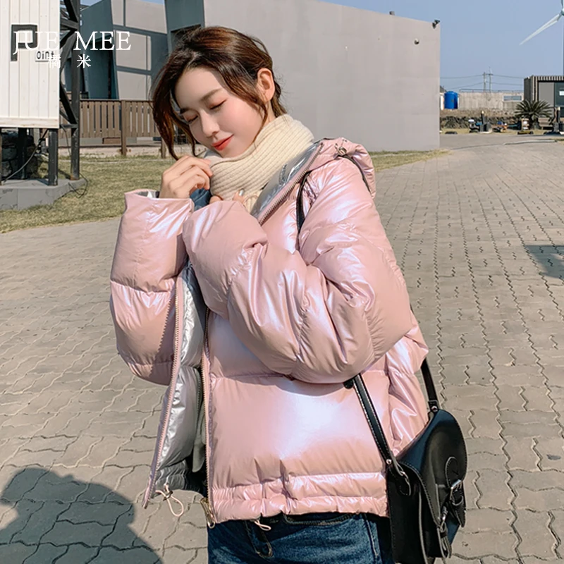 

Winter Coat Female Pink Women's Down Jacket Hooded 2019 Korean Thick Warm Duck Down Jacket Ladies Coat Hiver Parkas 188104LW1008