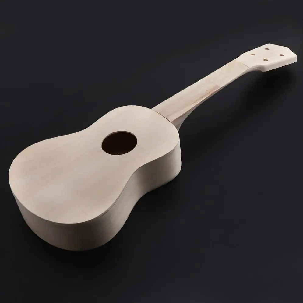 

21Inch Simple and Fun DIY Ukulele DIY Kit Tool Hawaii Guitar Handwork Support Painting Children's Toy Assembly for Amateur