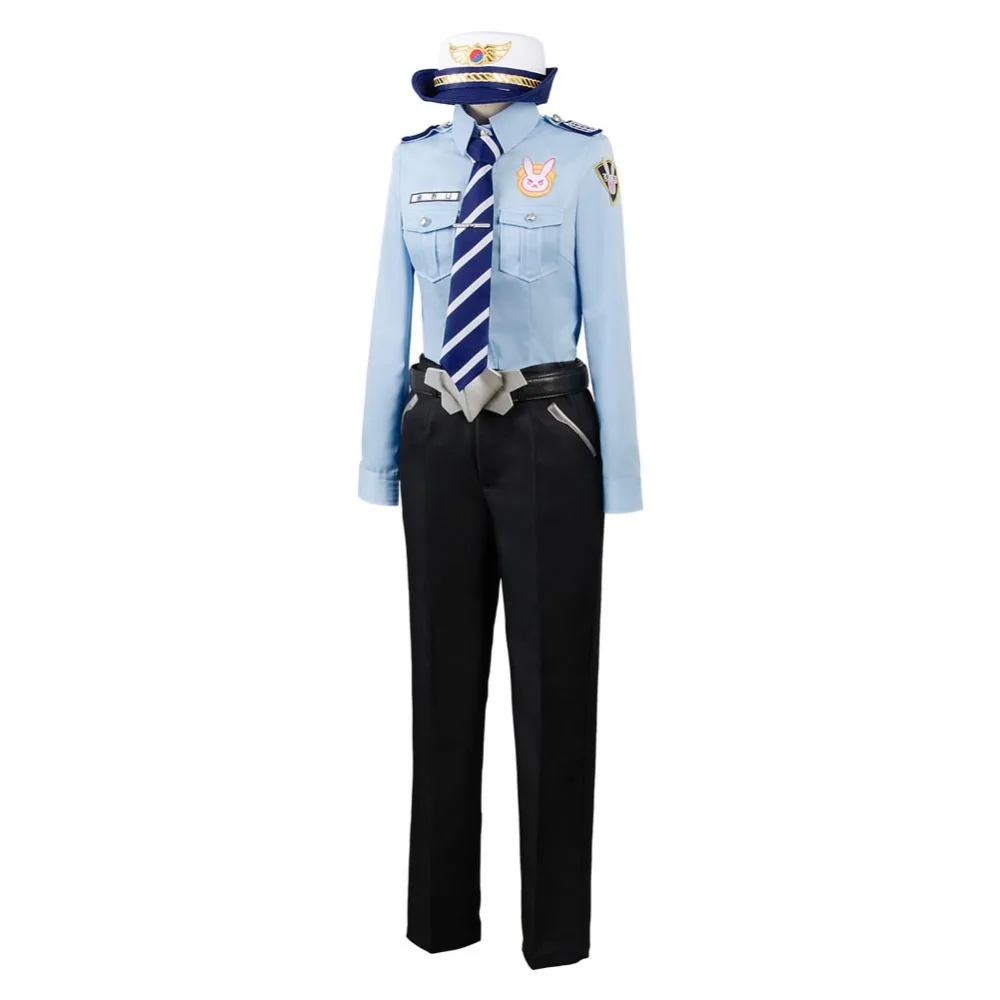OW Косплей D. VA DVA Hana Song полицейский карнавальный костюм полный комплект
