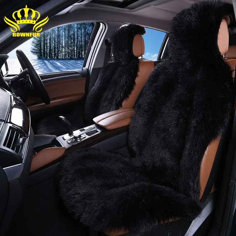 2 pcs High Quality faux fur front car seat covers for car seats auto