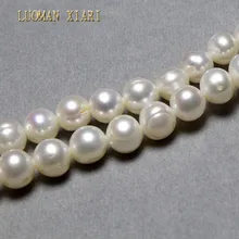 LUOMAN XIARI Fine AA+ Необычные Бусины из натурального жемчуга для самостоятельного изготовления ювелирных изделий браслет материал ожерелья 7-8 мм нити 14''