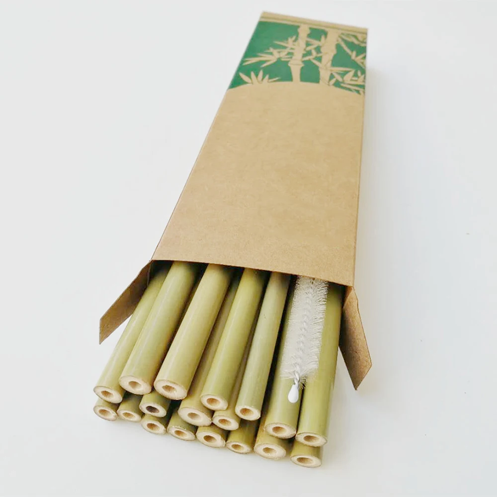 10 шт. бамбуковые соломинки многократного использования соломы из натурального бамбука соломинки натуральные деревянные соломки для свадьбы, дня рождения, инструменты
