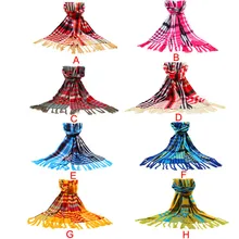 Stylish Fashion Women’s Tartan Scarf Shawl Stole Plaid Tassels Knitting Scarf