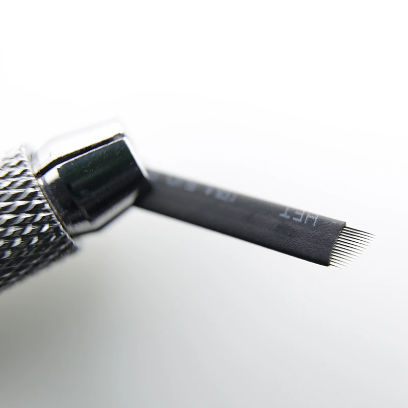 500 шт. 0,16 мм Nano LAMINA иглы татуировки 12 14 16 18 21 Flex Microblading Лезвия Перманентный Макияж для бровей ручная вышивка