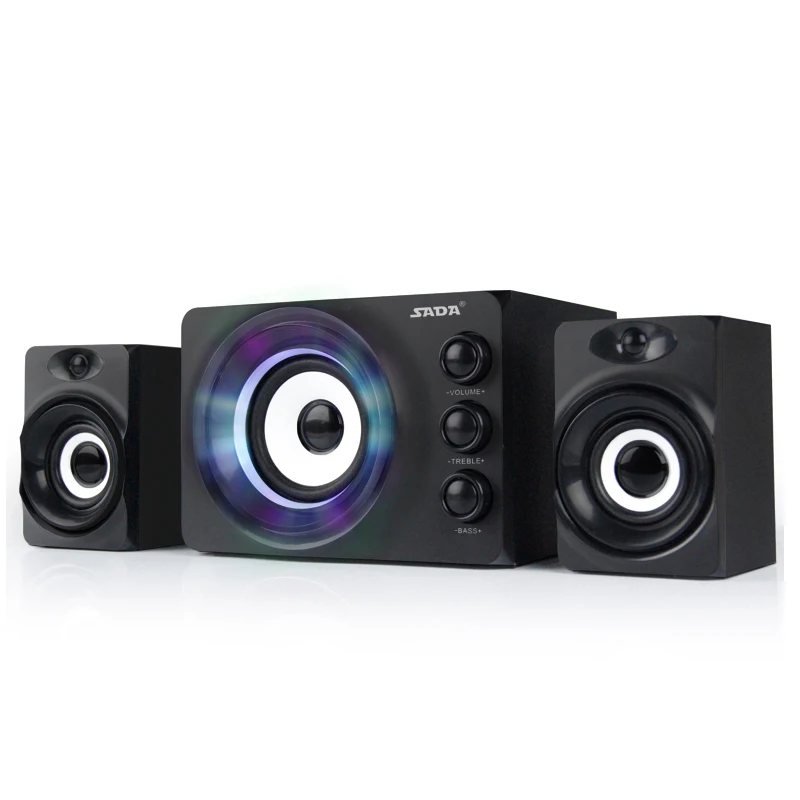 New Fashion 3.5mm Speaker With Ambient light ,USB Powered Bass and
