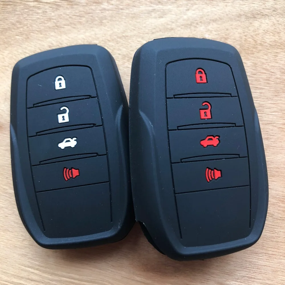Силиконовый защитный чехол Funda для ключа Toyota Fortuner 4 кнопки умный дистанционный