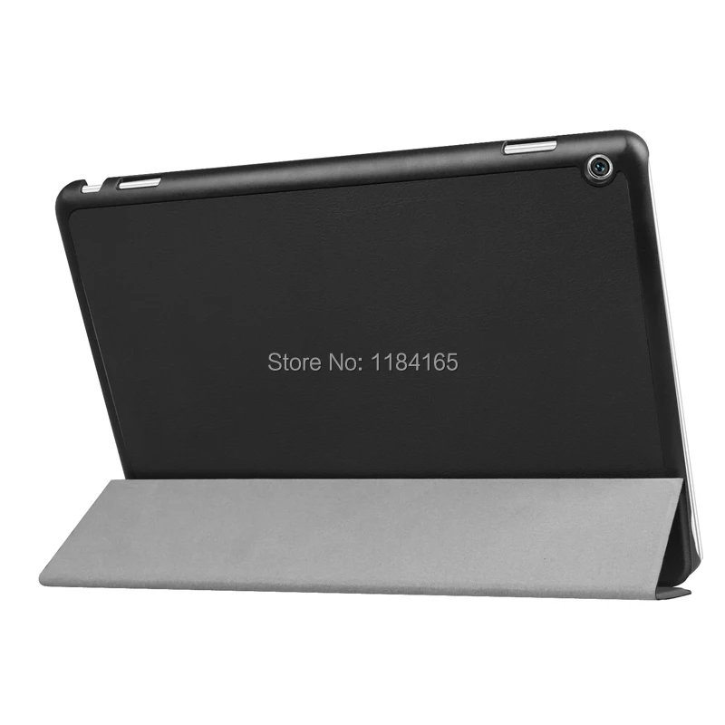 KTG1214_6_Ultra thin 3 fold Leather Case with Smart Sleep Cover & Stand for Huawei MediaPad M3 Lite 10 protective cover skin case
