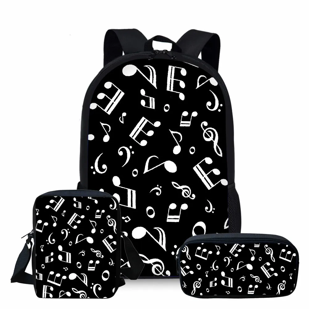 

ThiKin School bags for Teenager Girls Music Note Travel Backpack Women Girls Bag Drop Shipping mochila feminina