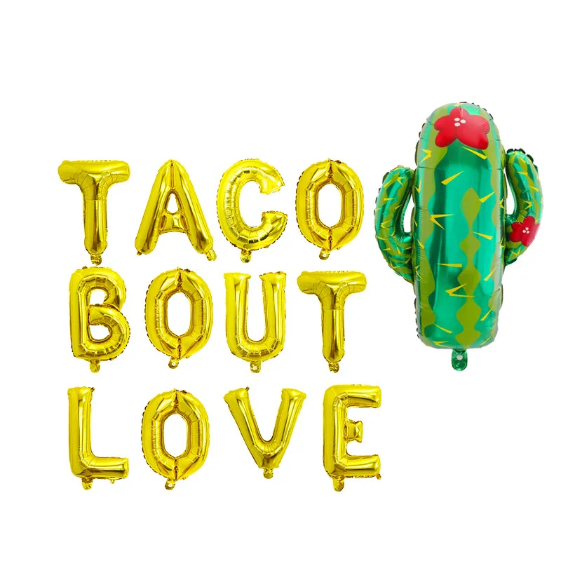 14 шт./партия 16 дюймов розовое золото TACO but A BABY Love фольга Воздушные шары фиеста тема, детский душ Детские вечерние украшения