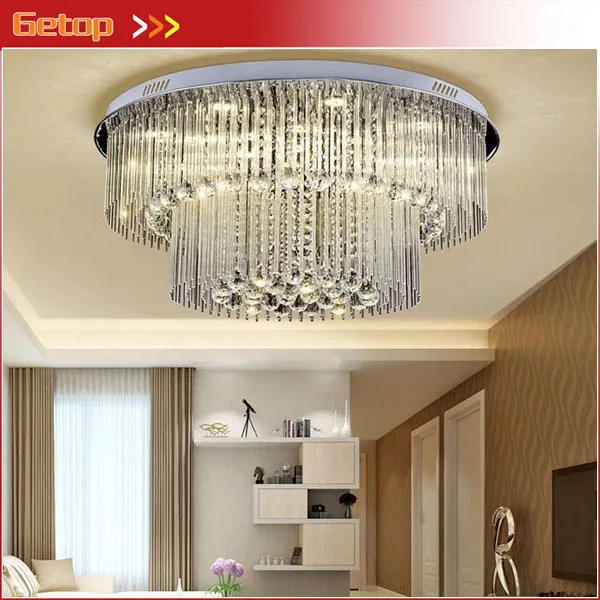 

Modern LED Crystal Ceiling Lamp Round Crystal Lamp for Living Room Restaurant Bedroom Crystal Ceiling Lamp LED Lightings