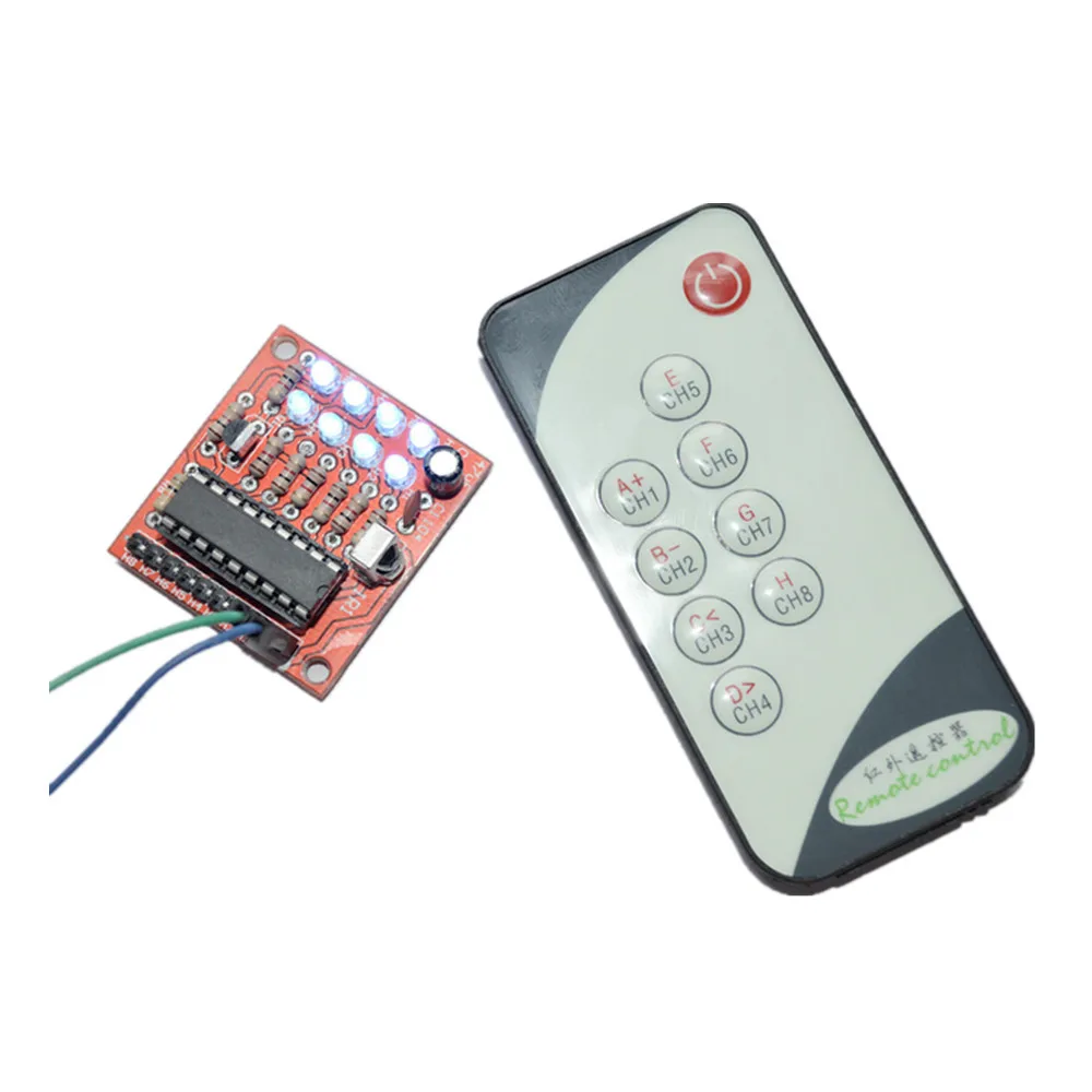 Infrared 8 Way Channel Remote Control Switch Self lock Receiver Module