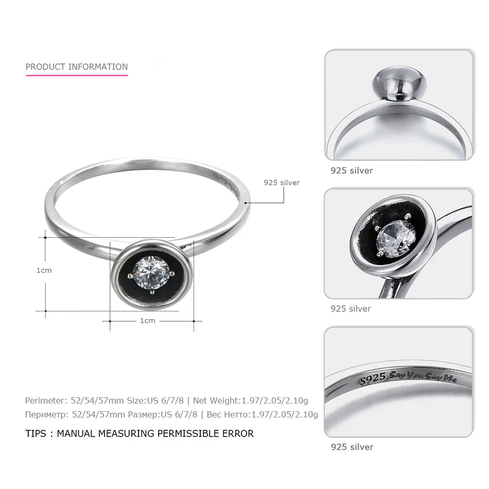 Say-You-Say-Me-925-Sterling-Silver-Black-Liner-Rings-Wedding-Engagement-Jewelry-Punk-Rock-Rings-T09