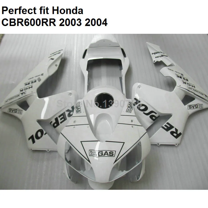Высокое качество ABS обтекатель для Honda CBR 600RR 2003 2004 03 04 белый обтекатели комплект CBR600RR F5 BM56
