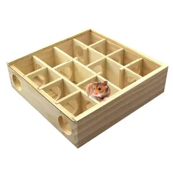 

Wooden Maze Tunnel Hole Toy Pet Hamster Rat Mouse Small Animal House Cage Decor Hot
