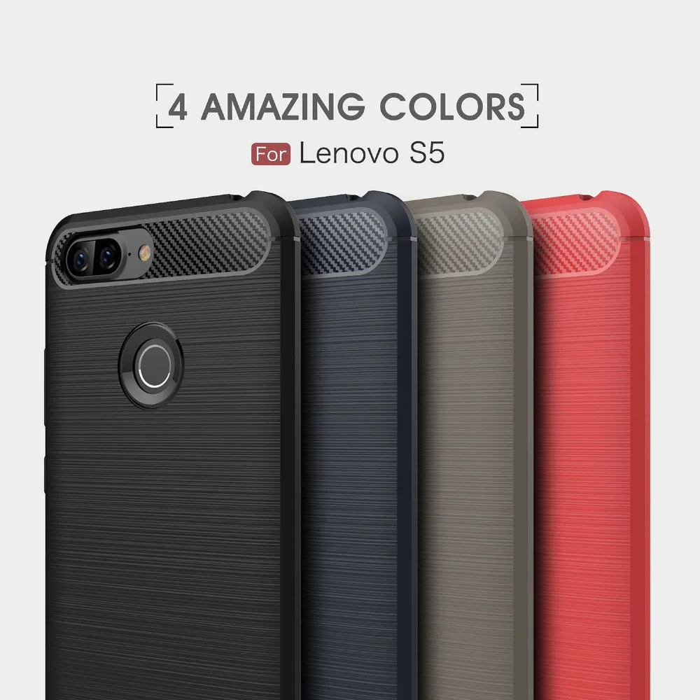 

AXBETY Coque For Lenovo S5 /k8/Phab 2 Pro Luxury Carbon Fiber Matte Silicon Soft TPU Phone Cases For Lenovo s5 cover fundas
