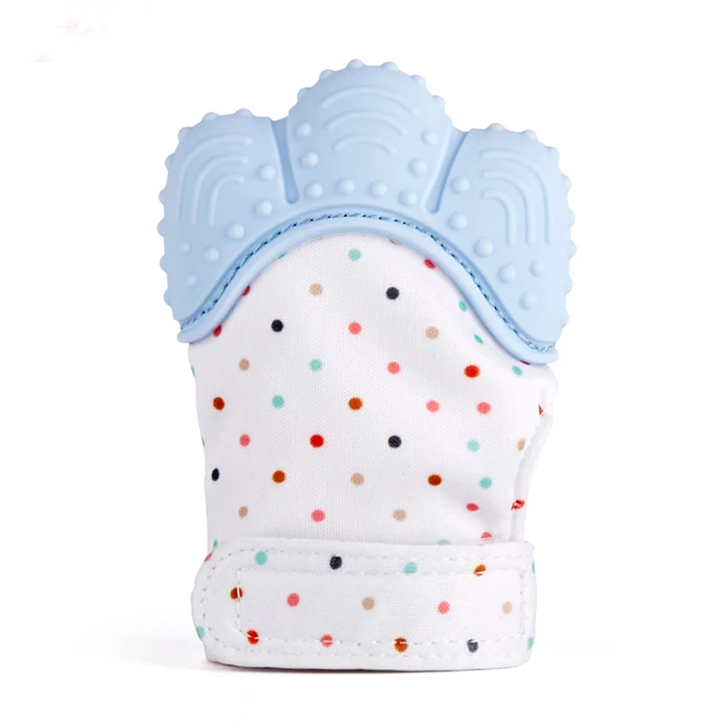 Безопасные силиконовые детские рукавицы для прорезывания зубов для новорожденных, дешевые детали, обертка для конфет, звуковые рукавицы для прорезывания зубов, детские перчатки - Цвет: TA549M