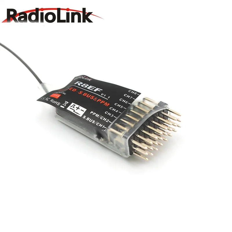 10 шт. Radiolink R8EF приемник 2 4 г 8CH FHSS 8 Каналы для T8FB RC4GS Поддержка S-BUS PPM PWM сигналов