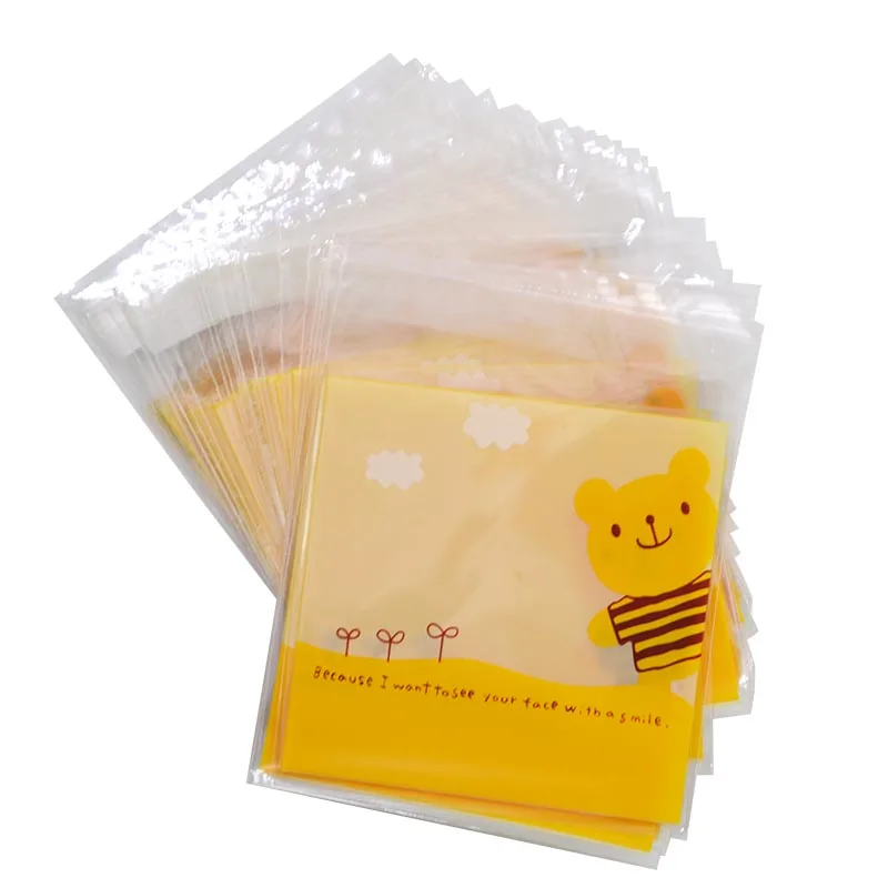50 шт. 10X10 см милый мультфильм пластиковый мешок для свадебной вечеринки для конфет и печенья подарочный мешок матовый OPP день рождения мешок для упаковки конфет мешок - Цвет: S16