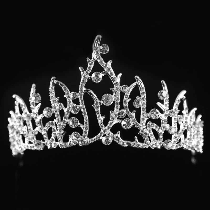 

Wedding Bridal Princess Austrian Rhinestone Prom Hair Tiara Crown Veil Headband
