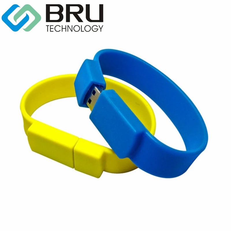 

BRU 128M512MB1GBB2GB USB Flash Drive Silicone Bracelet personalized Pendrive Wristband Flash Disk OEM Memory Stick Print Logo