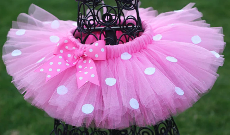 Pink Polka Dot Minnie Tutu, Minnie Mouse Birthday Tutu, Light Pink Minnie Tutu, Party Tutu, Toddler Tutu, Infant Tutu2