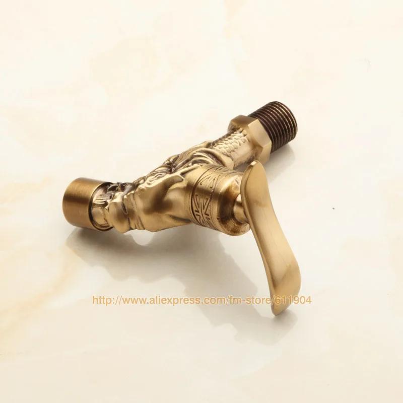 Antique Artistic Dragon Lever Handle Wall Mounted Outdoor Garden Laundry Mop Sink Washing Machine Faucet Hose Tap Antique Artistic Dragon Lever Handle Wall Mounted Outdoor Garden Laundry Mop Sink Washing Machine Faucet Hose Tap