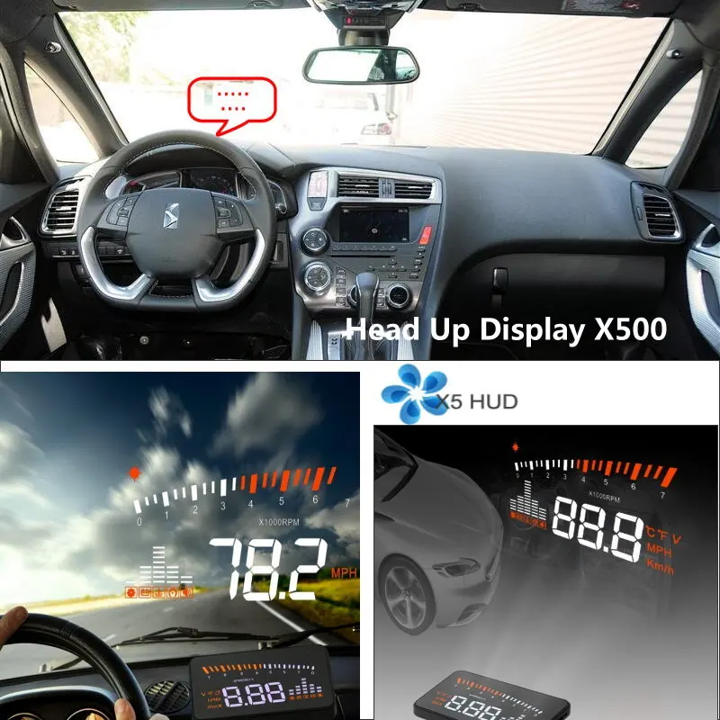 

Car HUD Head Up Display For Citroen DS5 / ZX - Saft Driving Screen Projector Inforamtion Refkecting Windshield