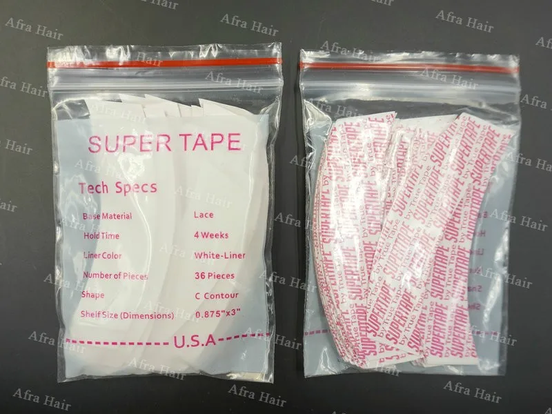 Supertape от True Tape 36 шт./лот, мужской парик, базовая лента, супер качество, водонепроницаемая лента для волос, парик T004